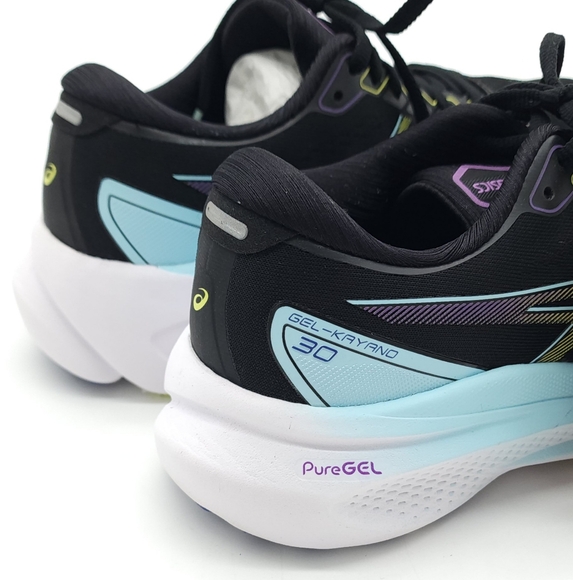 ASICS Women's Black/Glow Yellow GEL-KAYANO 30 Running Shoes Size US 8.5 - Picture 5 of 10